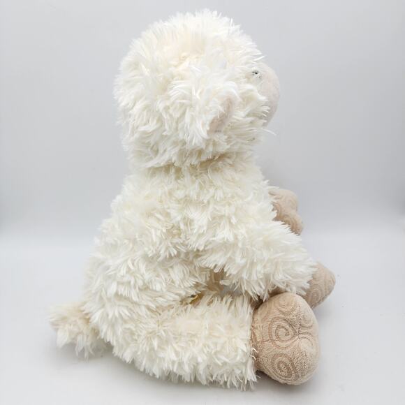 Build A Bear Swirly Lamb Plush 13" White Fur Eyelashes Retired Stuffed Toy BABW - Picture 2 of 10